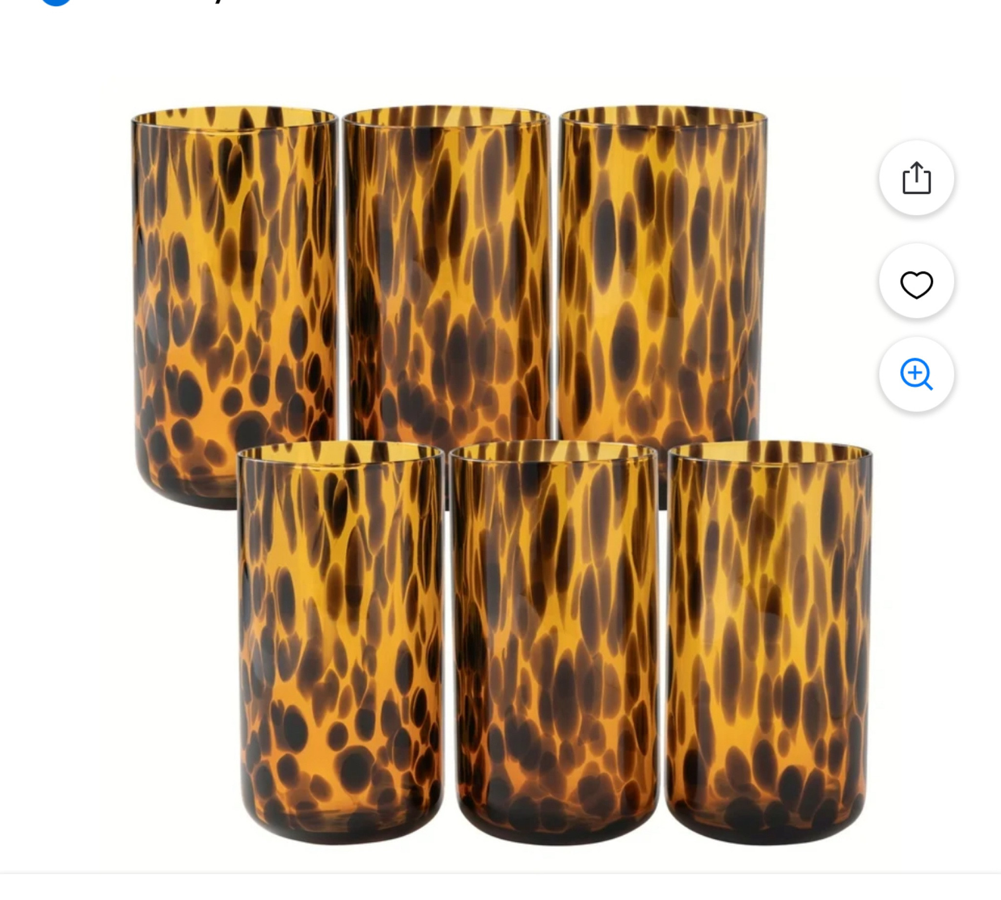 Tortoise shell drinking glasses 