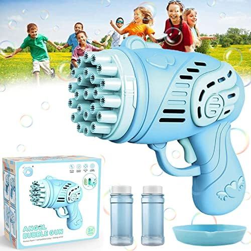 23 Hole Bubble Machine for Kids Parties, 2022 New Bubble Gun for Kids Adults Outdoor Party Favors... | Amazon (US)