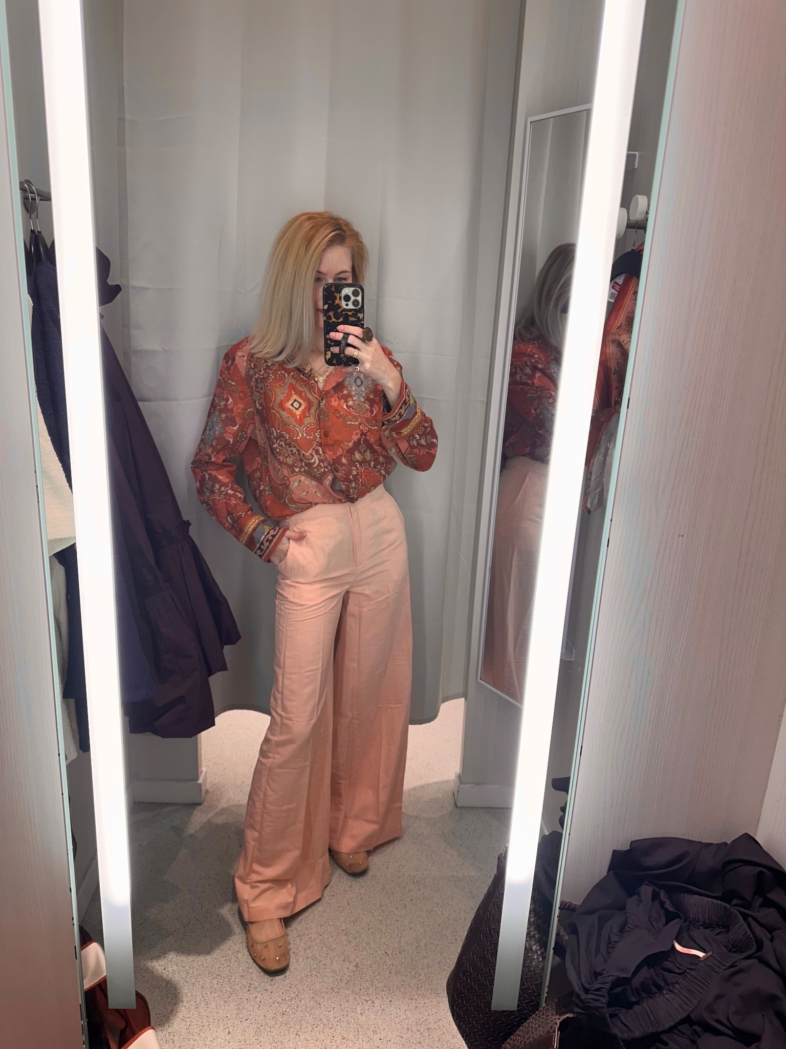 The soft peach color of these linen trousers was so pretty but they aren’t available online yet. I’ll update when they are. 

Workwear | linen trousers | linen pants | spring outfit 

#LTKValentine #LTKSeasonal #LTKootd