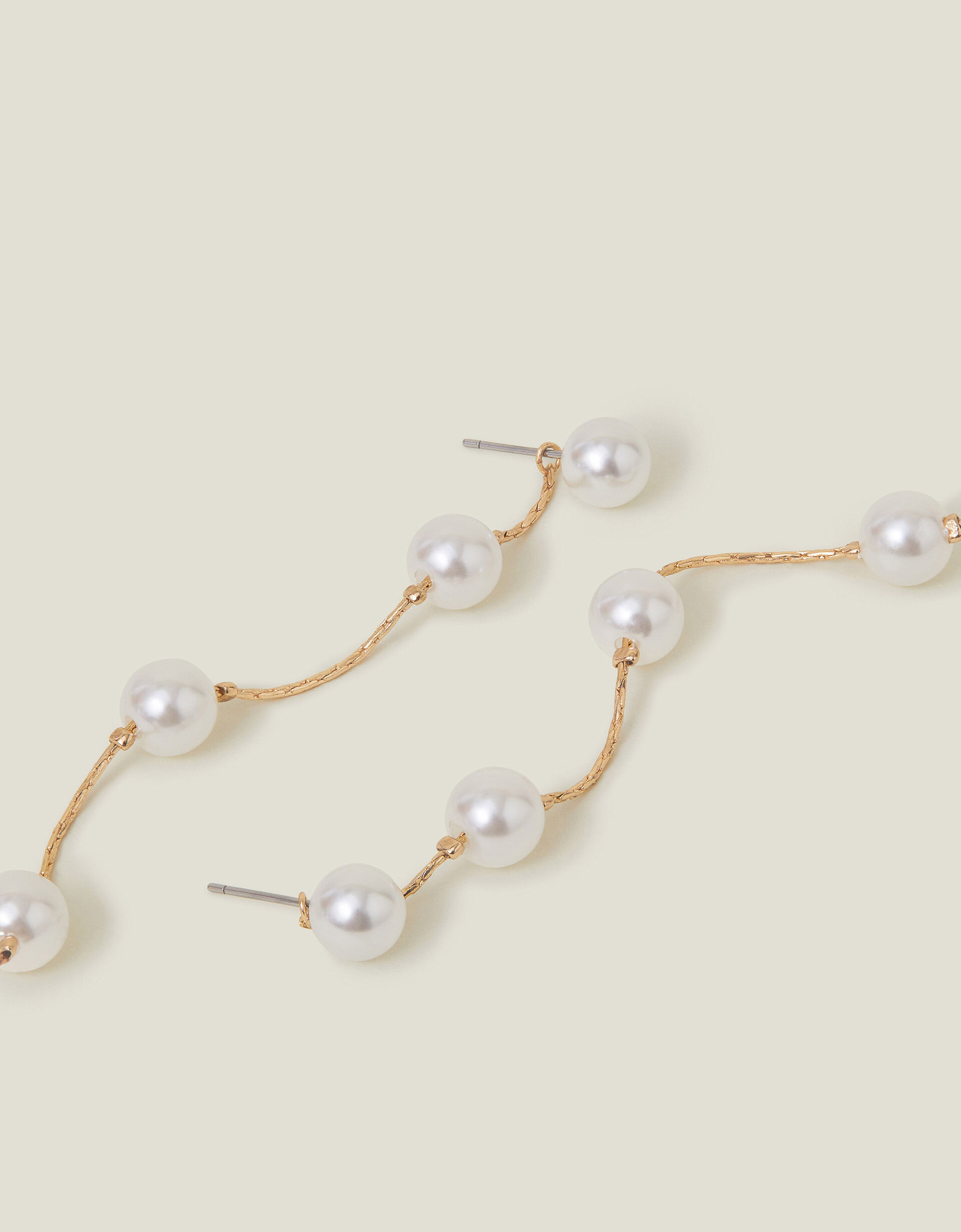 Pearl Station Long Drop Earrings | Accessorize (Global)