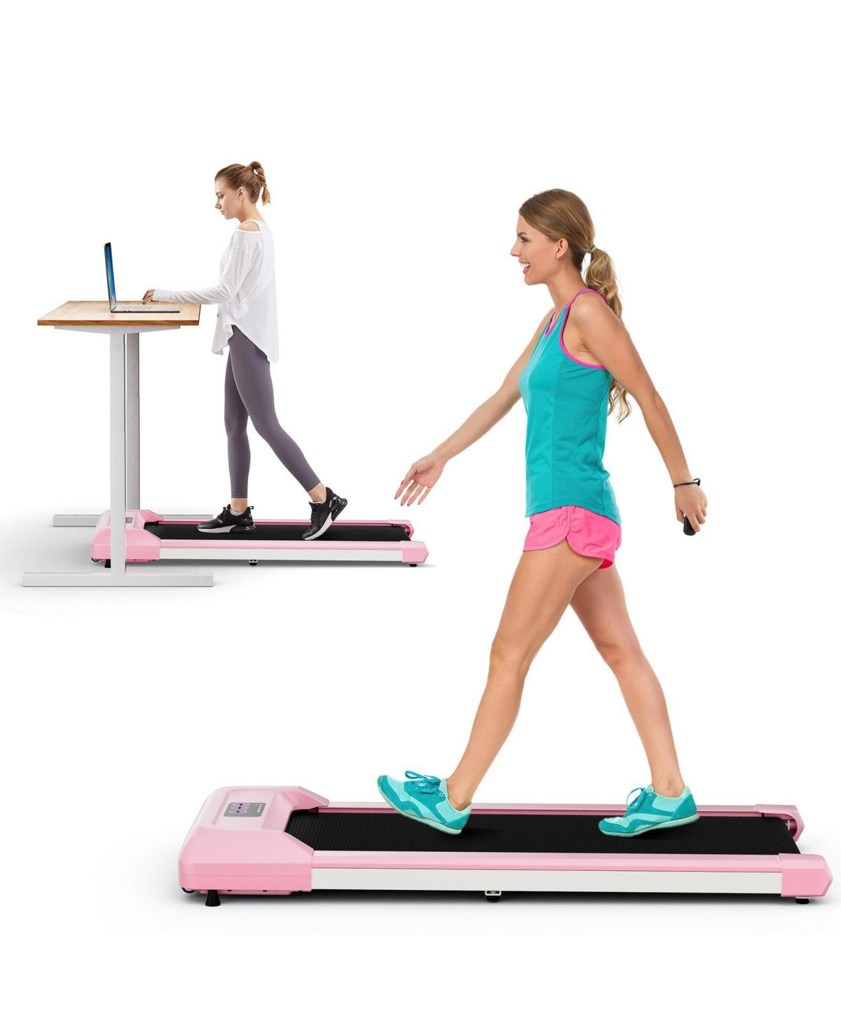 2.25 Hp Walking Pad with Led Display and Remote Control-Pink - Pink | Macy's
