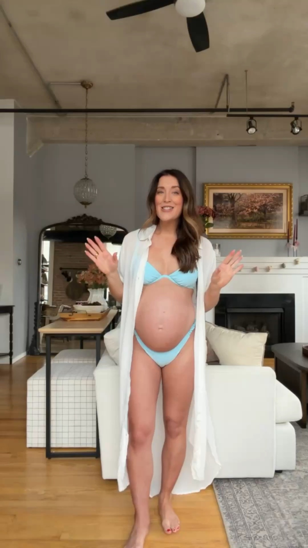 The bump is out!!! Bump friendly light blue bikini And flowy white coverup from @Cupshe Use code Shelbi15 for 15% off!  size medium (I sized up for 36 week bump)

#LTKTravel #LTKSwim #LTKBump