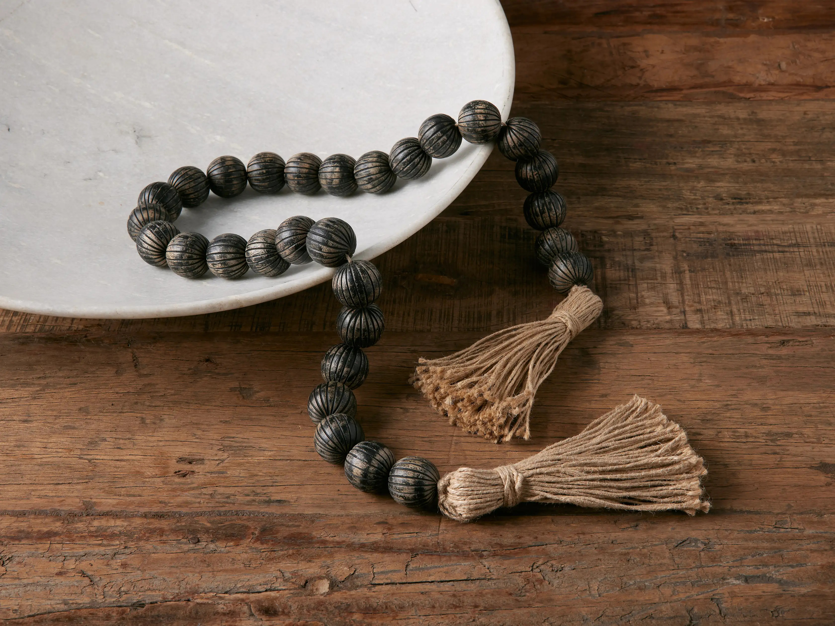 Carved Wooden Strand | Arhaus