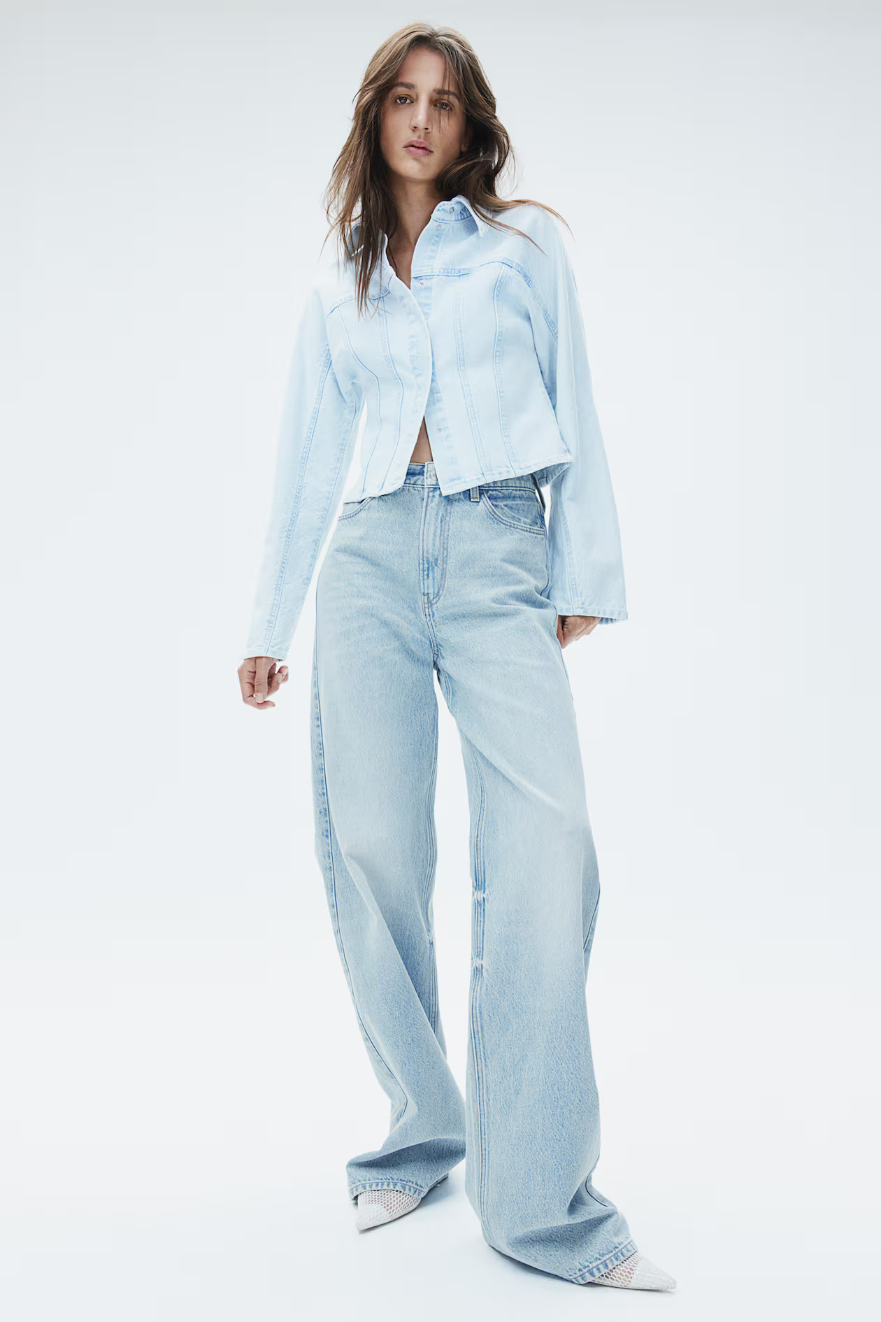 Wide Ultra High Jeans - Helles Denimblau - Ladies | H&M AT | H&M (DE, AT, CH, NL, FI)