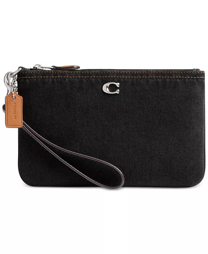 COACH Denim Small Wristlet - Macy's | Macy's