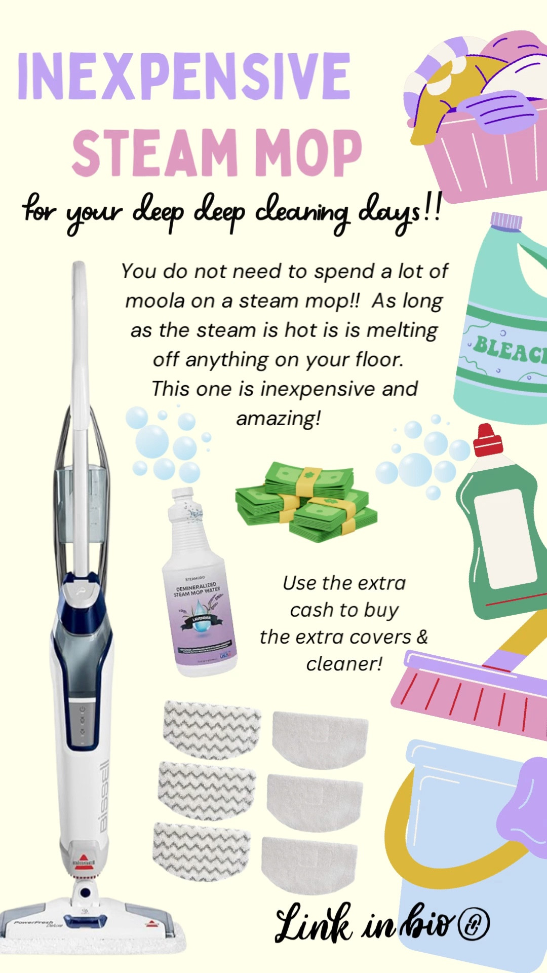 Obsessed with this inexpensive steam mop because it works SO good and melts everything off the floors 😭🙌🏼 deep-clean days are actually fun with this thing lol — linked it all for you!! ✨🧼💗

#AmazonFinds #CleanTok #DeepClean #AmazonMustHaves #tiktokshopfinds 

Comment SHOP below to receive a DM with the link to this post on my LTK ⬇ https://liketk.it/5AlyV #ltkgiftguide #ltkcyberweek #ltkhome