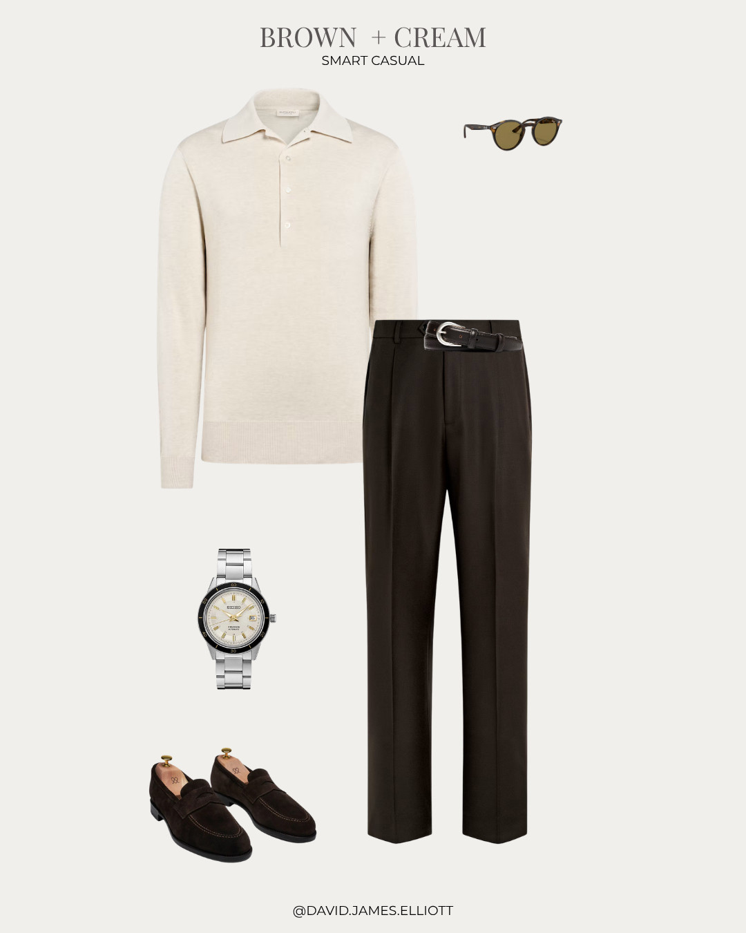 Smart Casual cream and brown outfit for fall. 

Loafers are Morjas.  

 #LTKMens