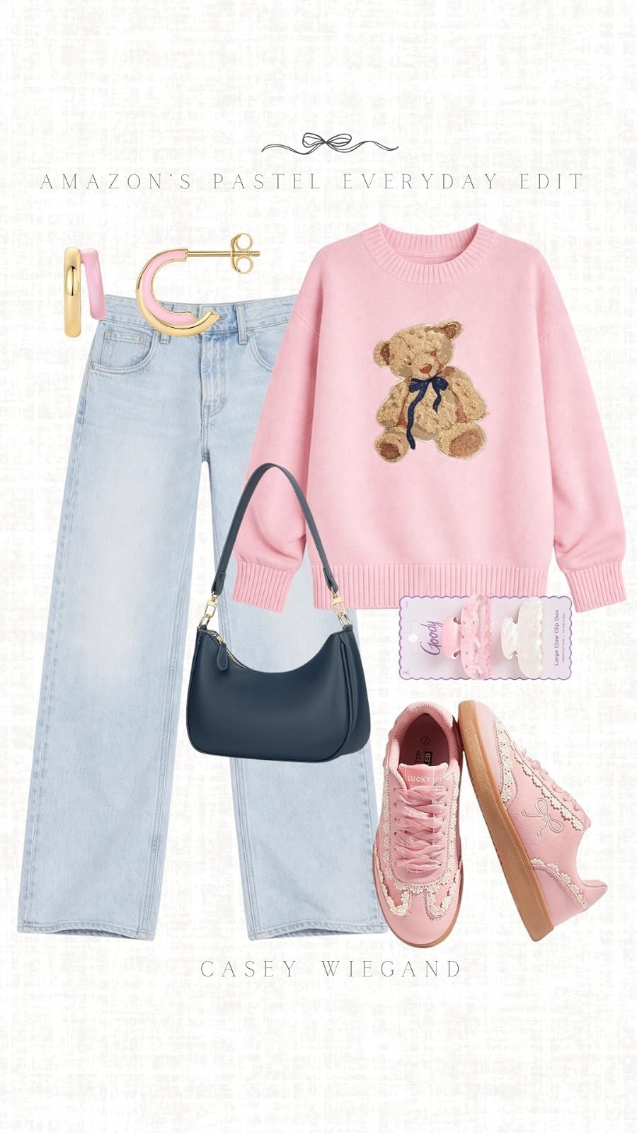 Check out my cozy everyday edit with this pink teddy bear sweater and comfy sneakers! #AmazonFinds

#LTKSpringSale #LTKgrwm #LTKootd