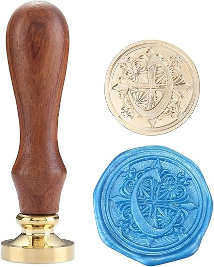 Classic Wooden Letter C Alphabet Letter Initial Wax Classic Sealing Wax Seal Stamp | Amazon (US)