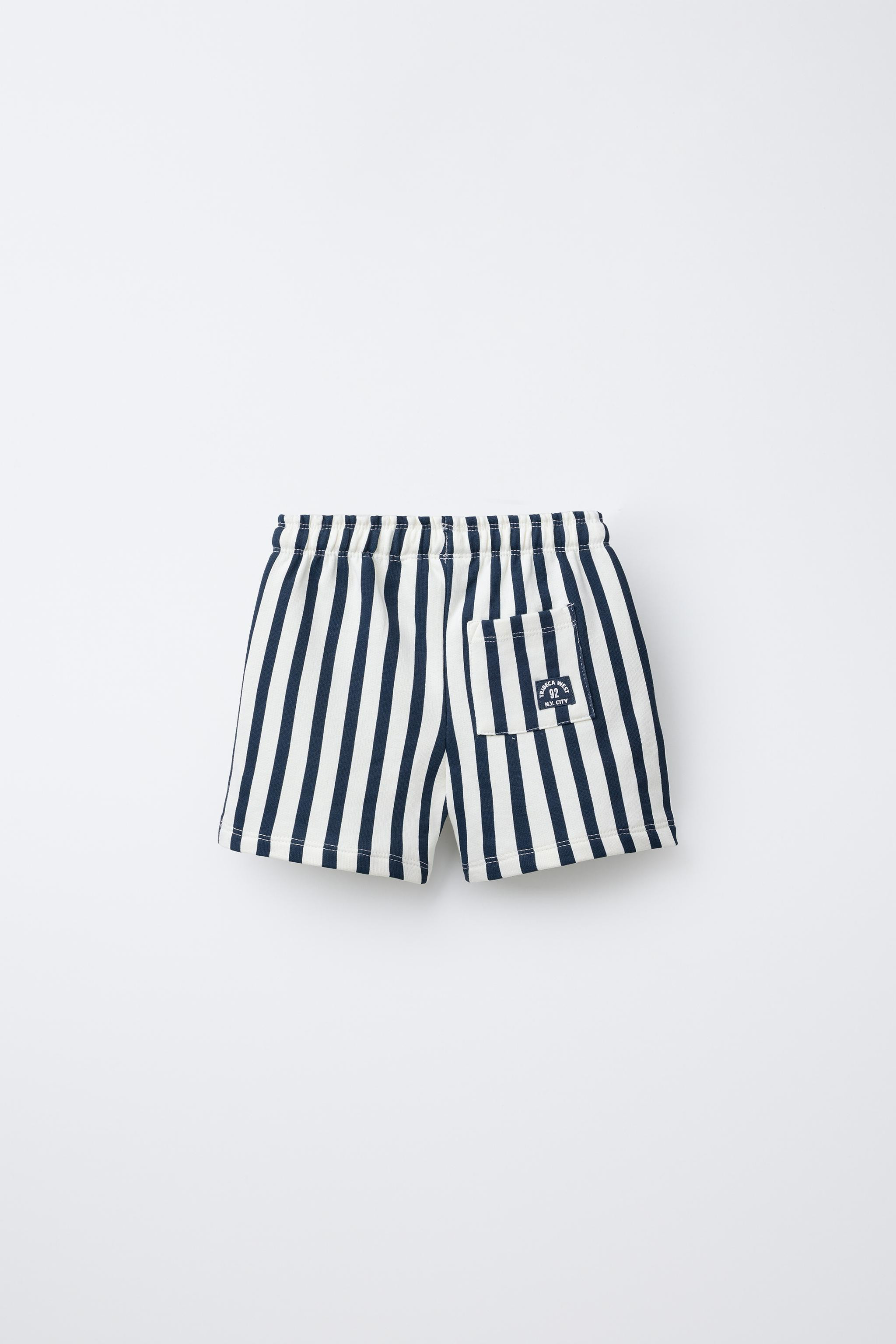 PLUSH STRIPED SHORTS | Zara US