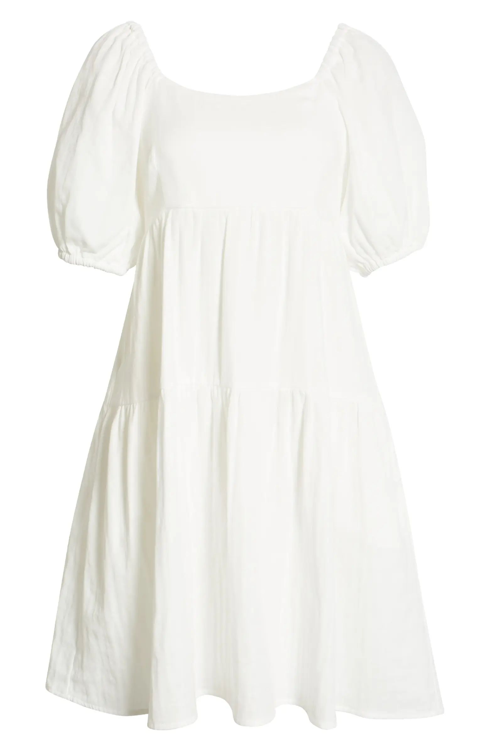 Puff Sleeve Cotton Dress | Nordstrom