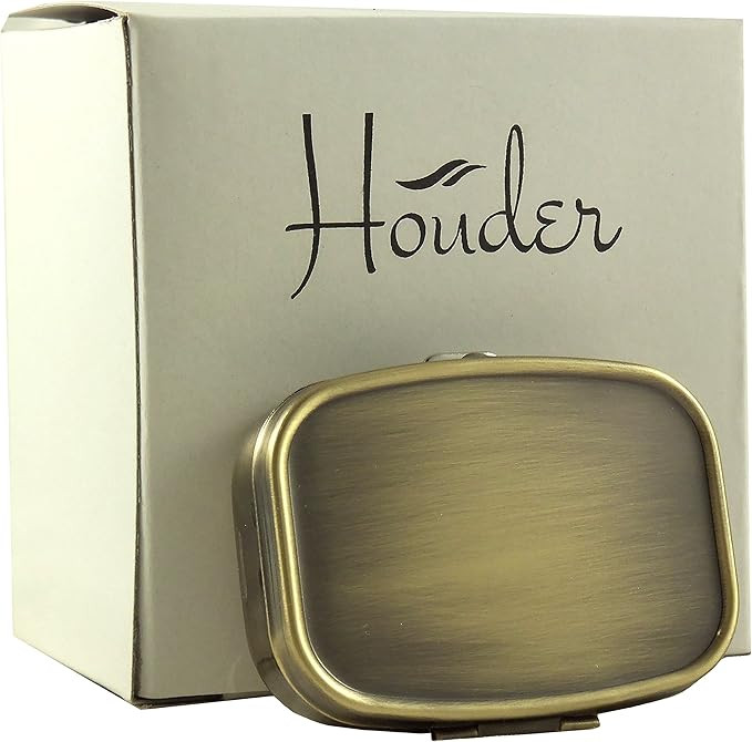 Classy Brass Pill Box - Decorative Pill Case with Gift Box - Carry Your Meds in Style (Rectangula... | Amazon (US)
