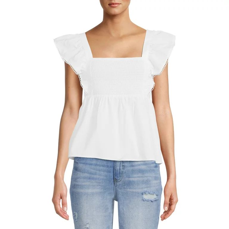 Time and Tru Women's Tie Back Top | Walmart (US)