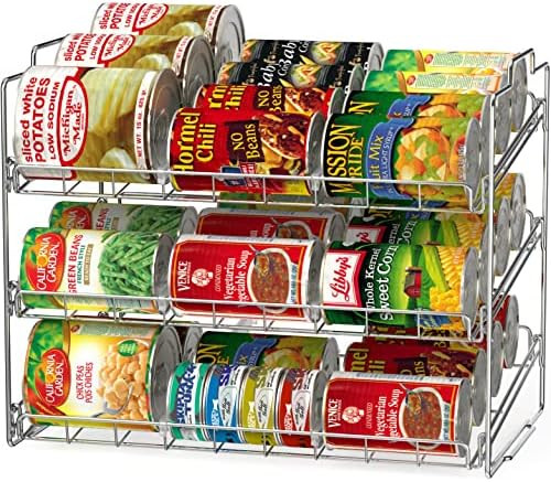 DecoBros Supreme Stackable Can Rack Organizer, Chrome Finish | Amazon (US)