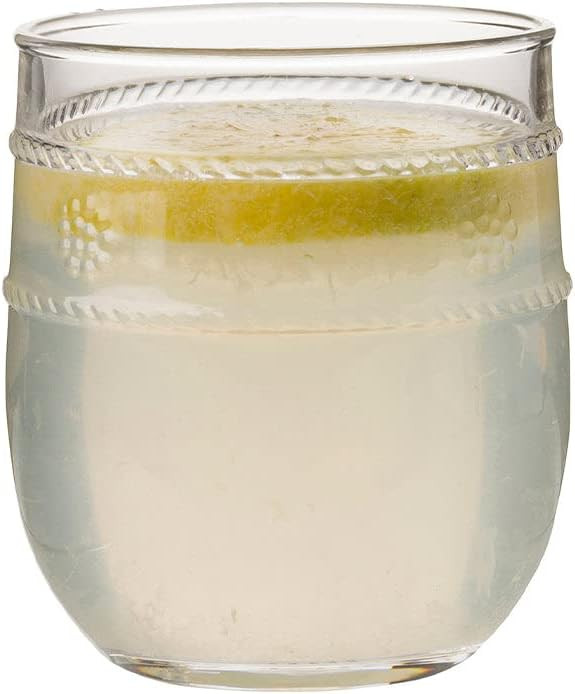 Juliska Isabella Acrylic Tumbler, Acrylic Glass - Clear Acrylic, Embossed Drinking Glass | Amazon (US)