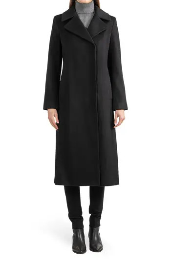 Sofia Cashmere Wool Notch Lapel Coat in Black at Nordstrom Rack, Size 8 | Nordstrom Rack