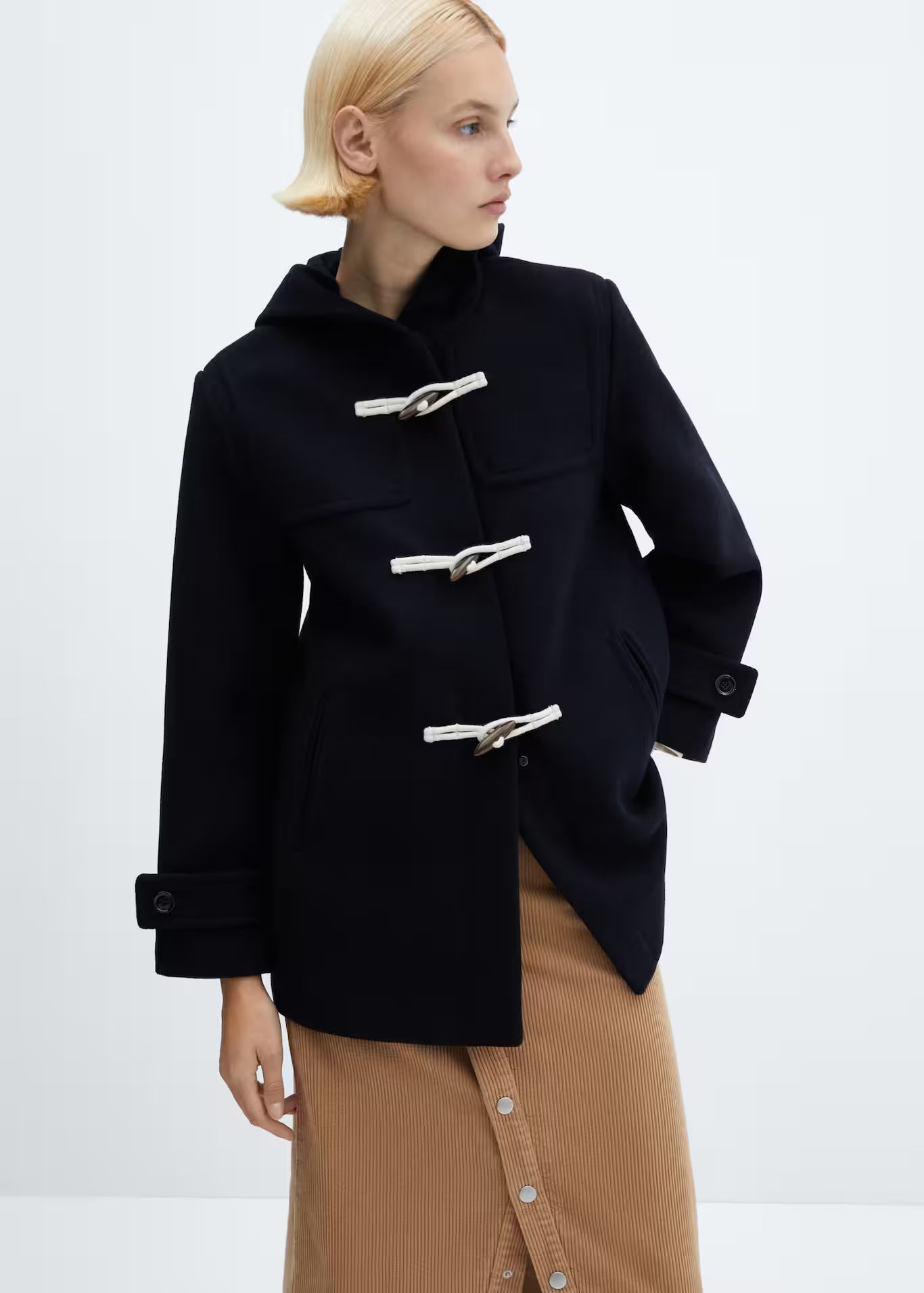 Hooded wool coat -  Women | Mango USA | MANGO (US)