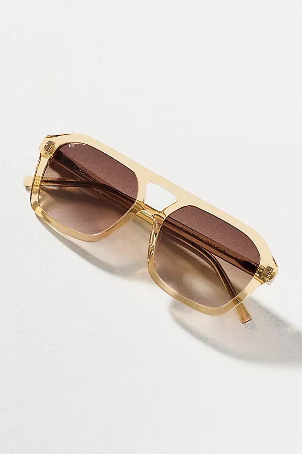 Sito Shades Translucent Aviator Sunglasses | Anthropologie (US)