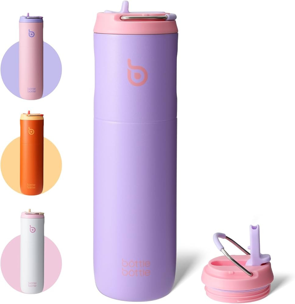 Bottle Bottle Insulated Water Bottle 700ml(24oz) with Straw and Lid Stainless Steel Sports Travel... | Amazon (CA)