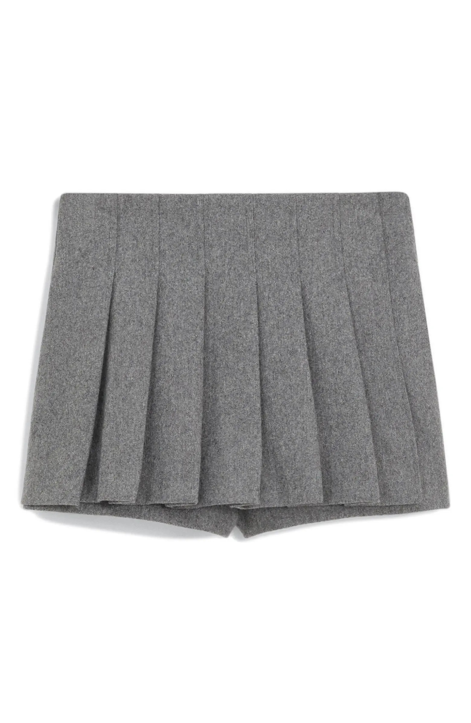 MANGO Pleated Wool Blend Miniskort | Nordstrom | Nordstrom