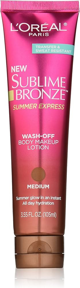 L'Oréal Paris Sublime Bronze Summer Express Body Makeup Lotion, Medium, 3.55 fl. oz. | Amazon (US)