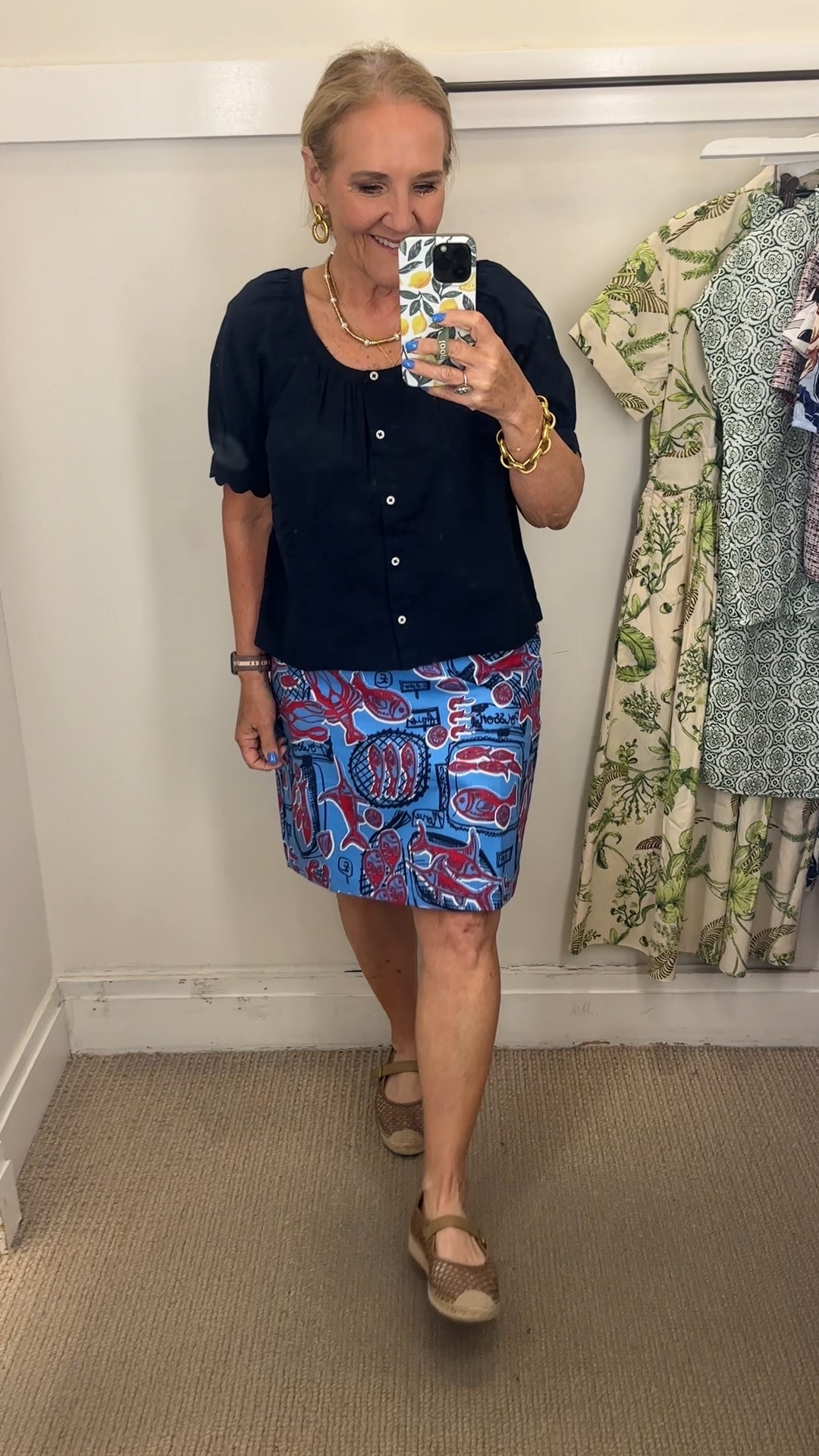 Travel outfit turned vacation outfit! 

Sweater size medium 
Skirt is lined. Size 8. Avail in petite and plus.

Talbots quince 4th of July outfit 

#LTKOver40 #LTKSummerEdit #LTKTravel