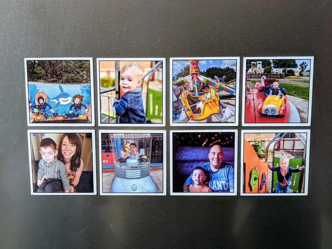 Fridge Tiles, Fridge Magnet Set, Photo Magnet for Fridge, Personalised Photo Gift for New Home, N... | Etsy (US)