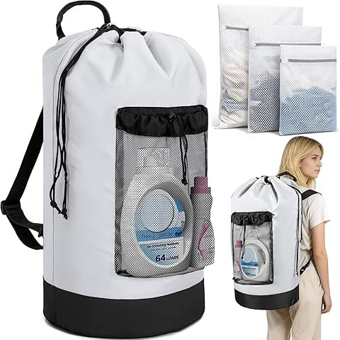 Amazon.com: Dalykate Backpack Laundry Bag, 115L Large Hamper with Shoulder Straps, Drawstring Clo... | Amazon (US)