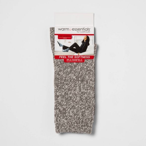 Warm Essentials by Cuddl Duds Women's Twist Ribbed Crew Socks 4-10 | Target