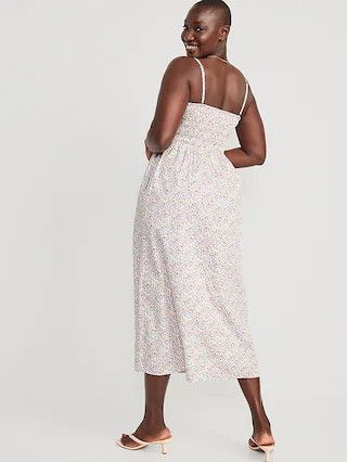 Fit & Flare Floral Smocked Maxi Cami Dress for Women | Old Navy (CA)