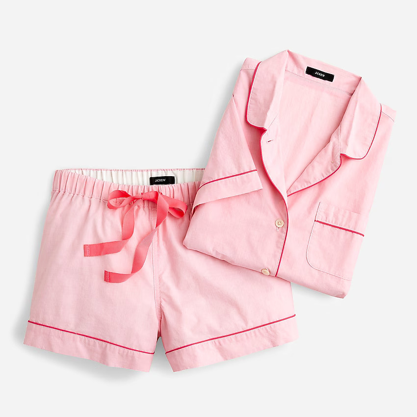 End-on-end cotton pajama short set | J. Crew US