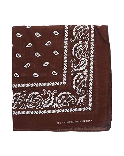 100% Cotton Western Paisley Bandanas (22 inch x 22 inch) Made in USA | Amazon (US)