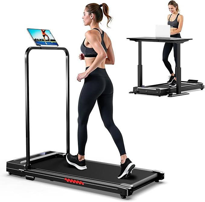 Folding Treadmill Walking Pad Foldable - Treadmills with Handle for Home Office Under Desk Runnin... | Amazon (UK)