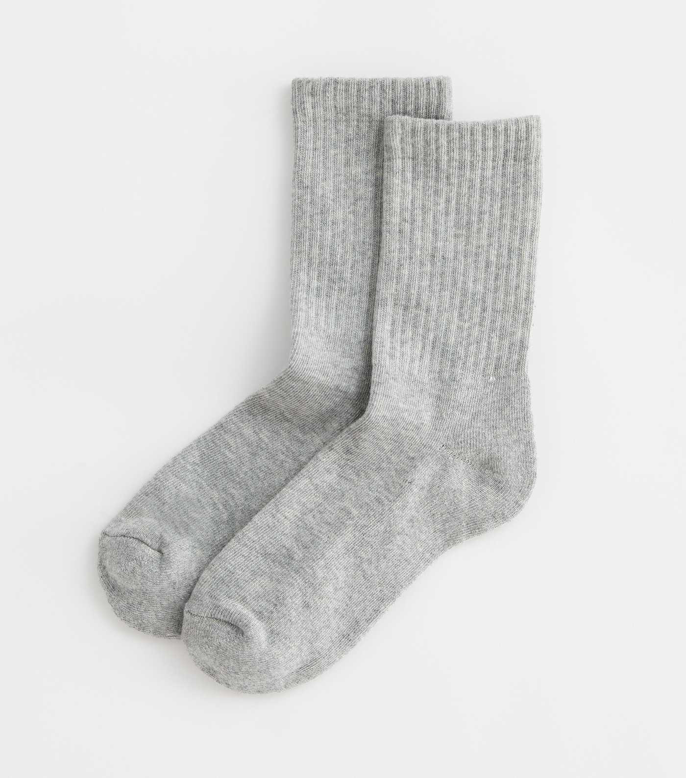 Grey Ribbed Tube Socks | New Look | New Look (UK)
