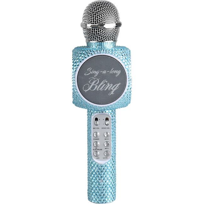 Sing-along Blue Bling Bluetooth Karaoke Microphone | Maisonette