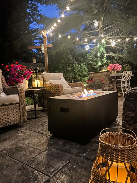 Our gas fire pit is from Walmart and is under $200!

Comes with a separate side table to house the propane tank and is super easy to use!

Outdoor decor
Outdoor living
Outdoor patio furniture
String lights 
Outdoor lanterns
Outdoor furniture 

#LTKStyleTip #LTKSeasonal #LTKHome
