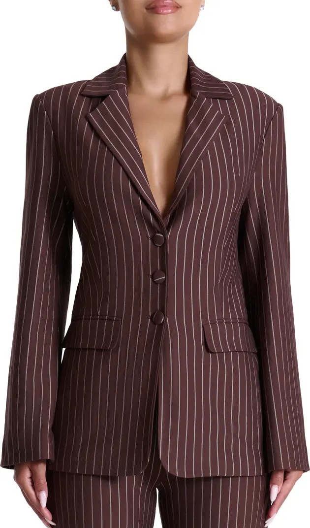 Drama Shoulder Pinstripe Blazer | Nordstrom Rack