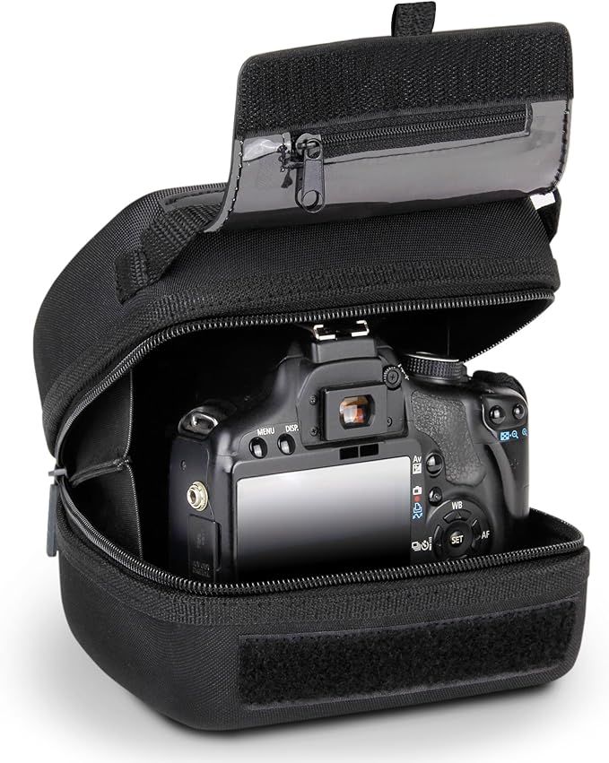 USA GEAR Hard Shell DSLR Camera Case (Black) with Molded EVA Protection, Quick Access Opening, Pa... | Amazon (US)