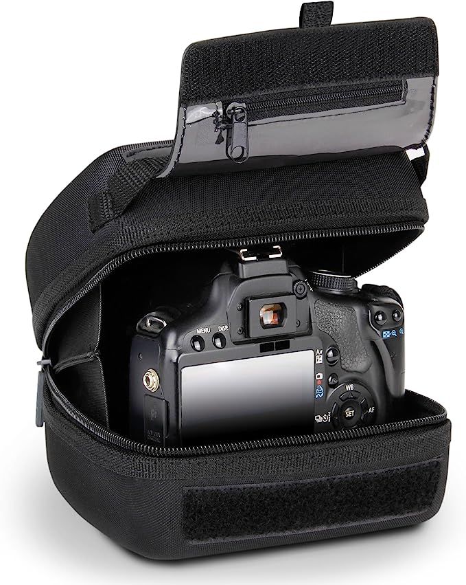 USA GEAR Hard Shell DSLR Camera Case (Black) with Molded EVA Protection, Quick Access Opening, Pa... | Amazon (US)