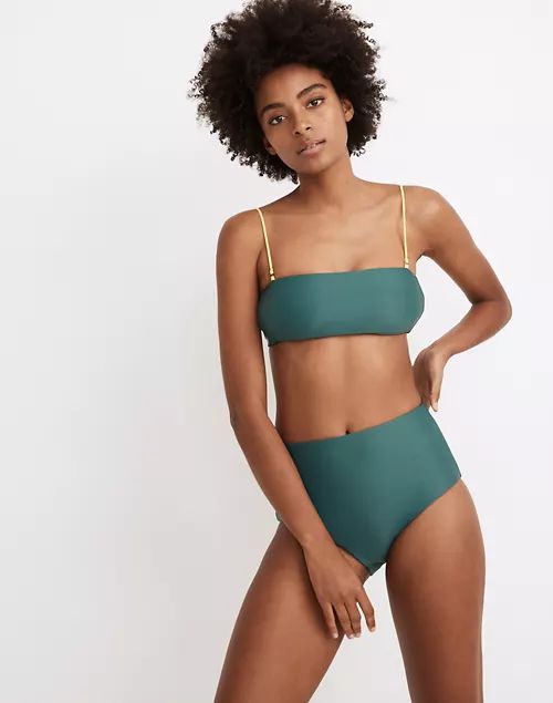 Madewell Second Wave Reversible Retro High-Waisted Bikini Bottom | Madewell