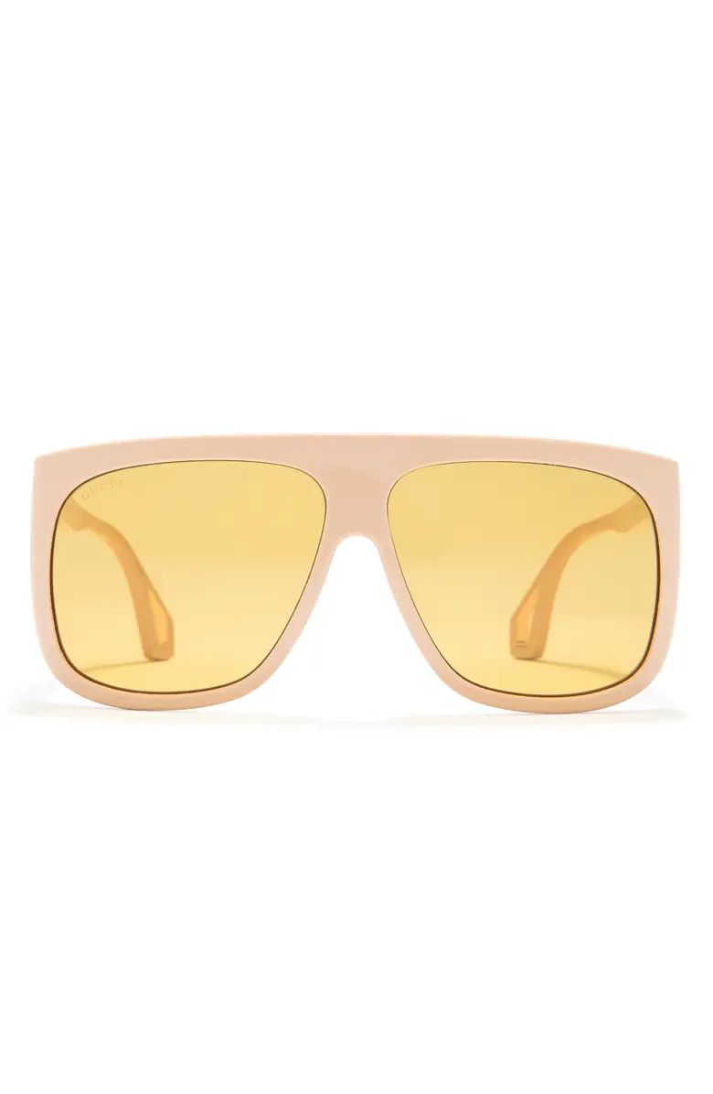 Gucci 62mm Shield Aviator Sunglasses | Nordstromrack | Nordstrom Rack