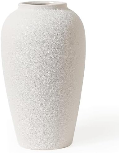 Kokrose Rustic Ceramic Table Vase, 11.8" Vintage Clay Tall Floor Ceramic Terracotta Vase for Tabl... | Amazon (US)