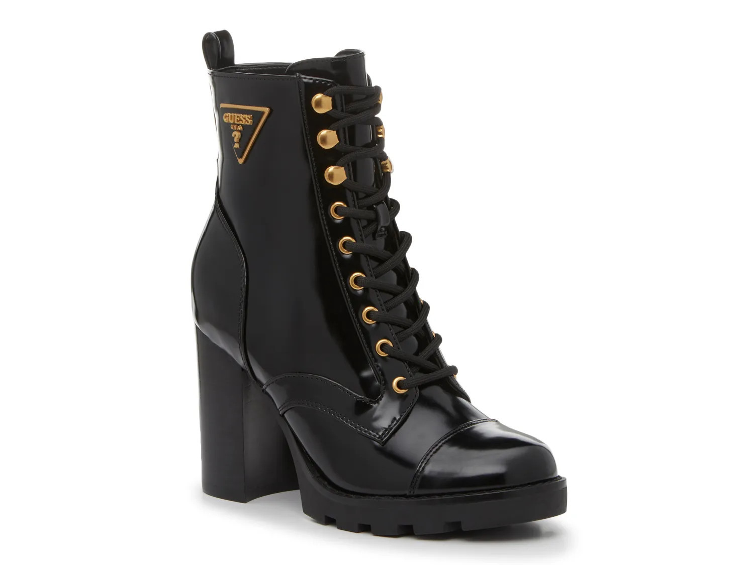 Guess Neadyn Bootie | Women's | Black Patent | Size 5.5 | Boots | DSW