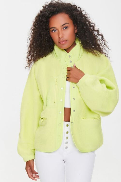 Faux Shearling Funnel Neck Jacket | Forever 21 (US)