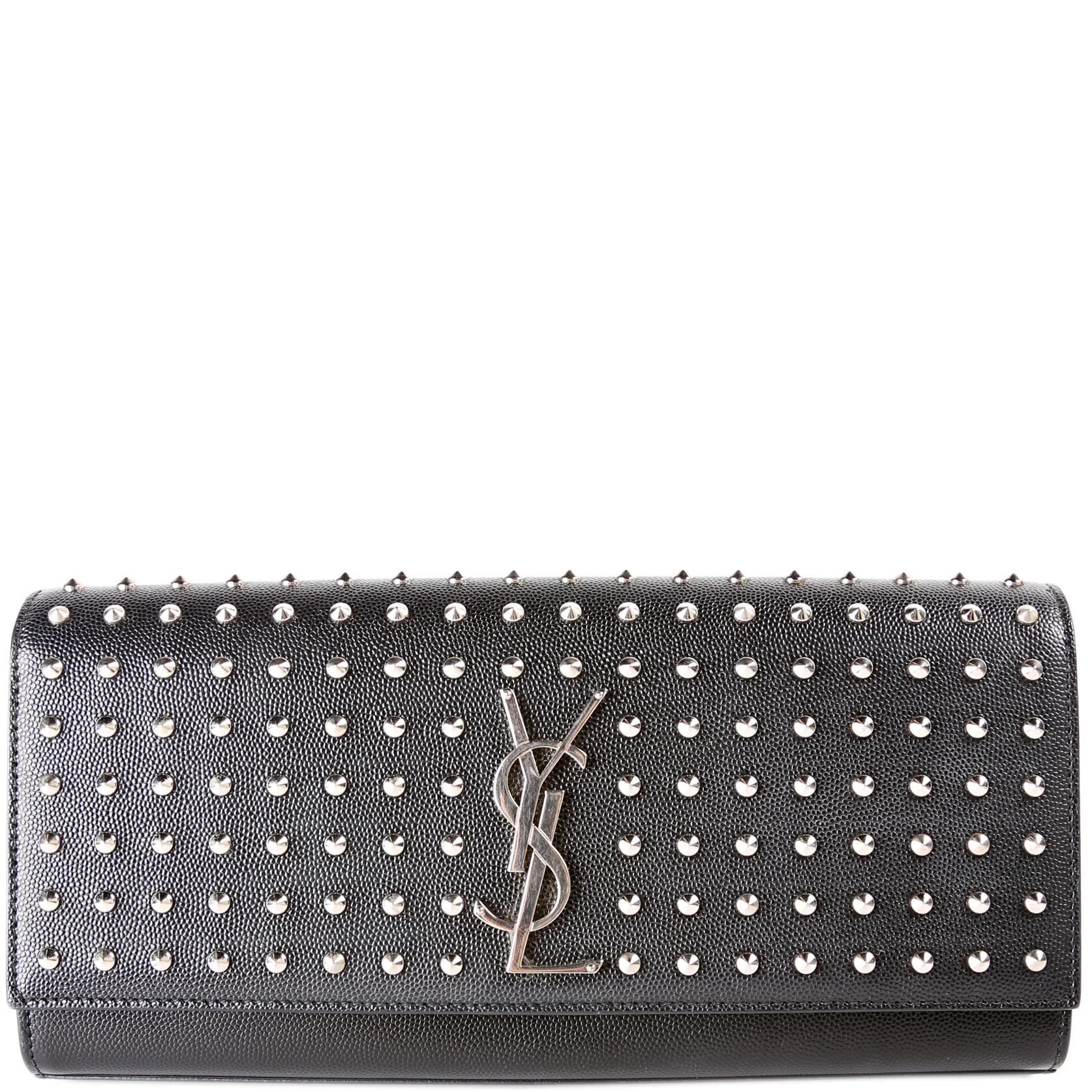 Grain De Poudre Studded Monogram Clutch 332643 | Keeks Designer Handbags