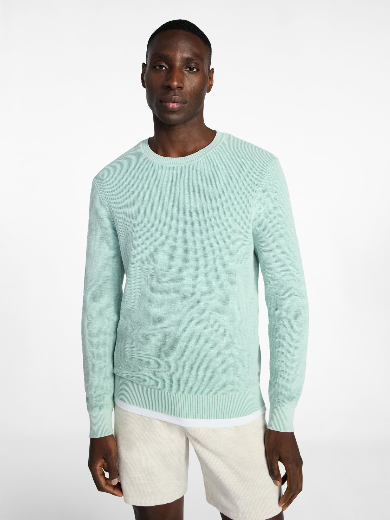 George Men's and Big Men's Cotton Slub Sweater with Long Sleeves, Sizes S-3XL | Walmart (US)