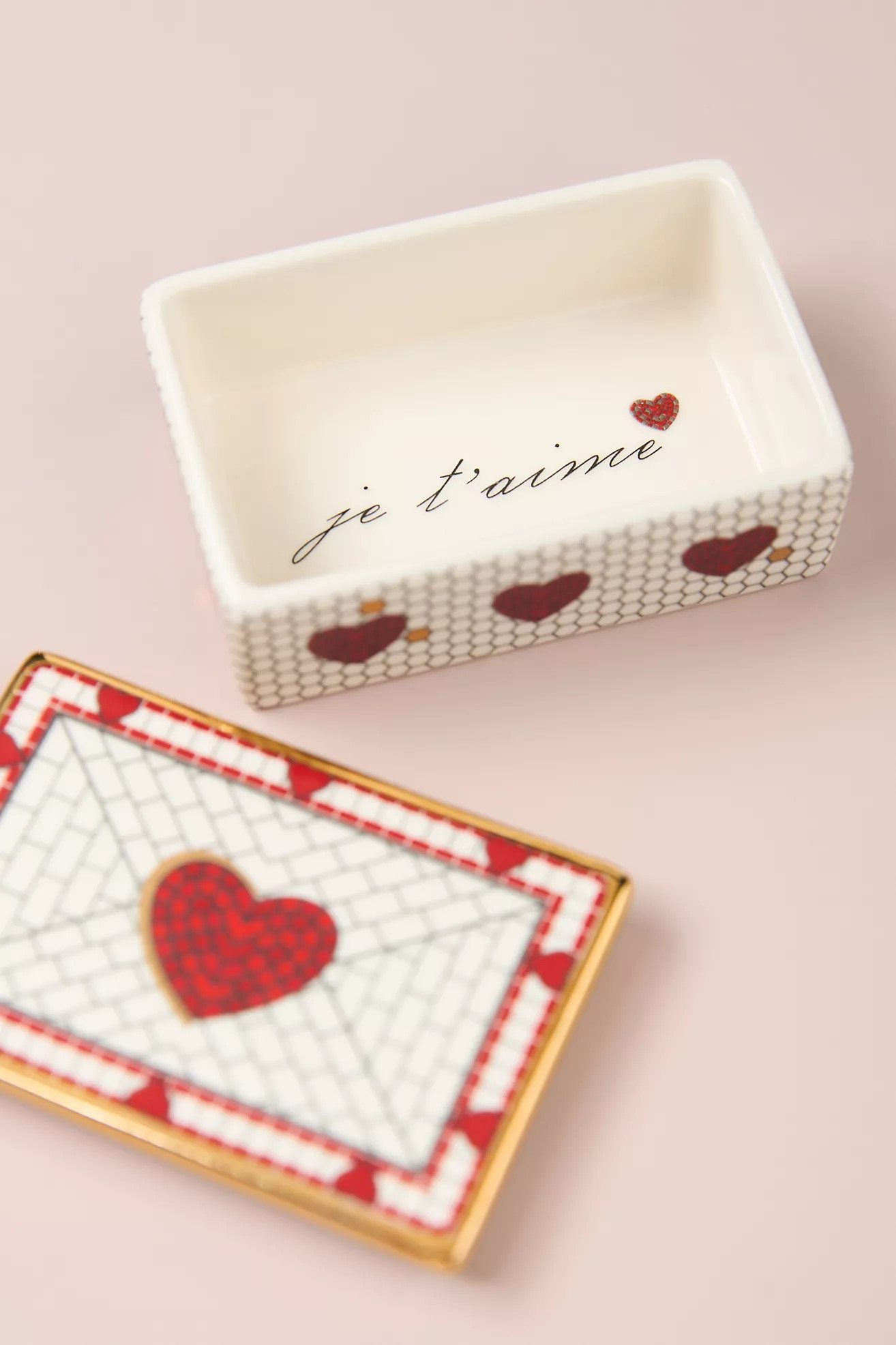 The Bistro Tile Stoneware Trinket Box: Valentine's Edition | Anthropologie (US)