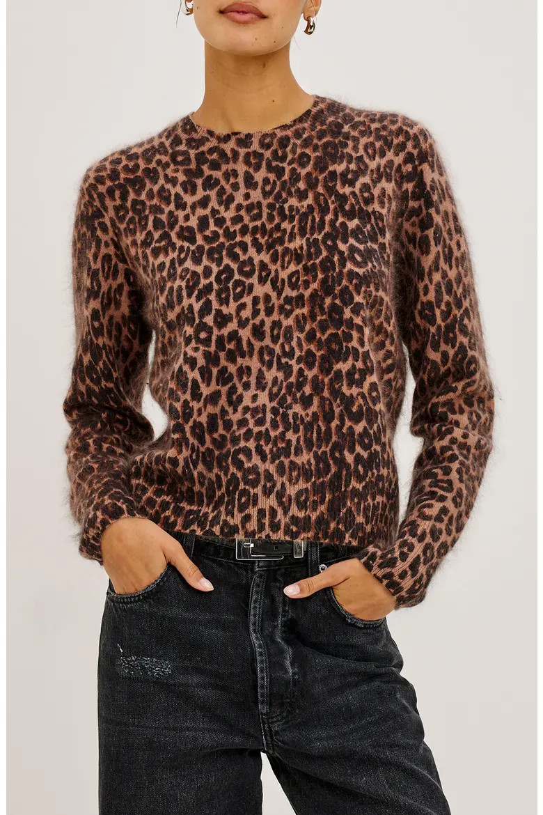 Rails Sofia Wool and Cashmere Crewneck Sweater in Brown Nala at Nordstrom, Size Xx-Small | Nordstrom