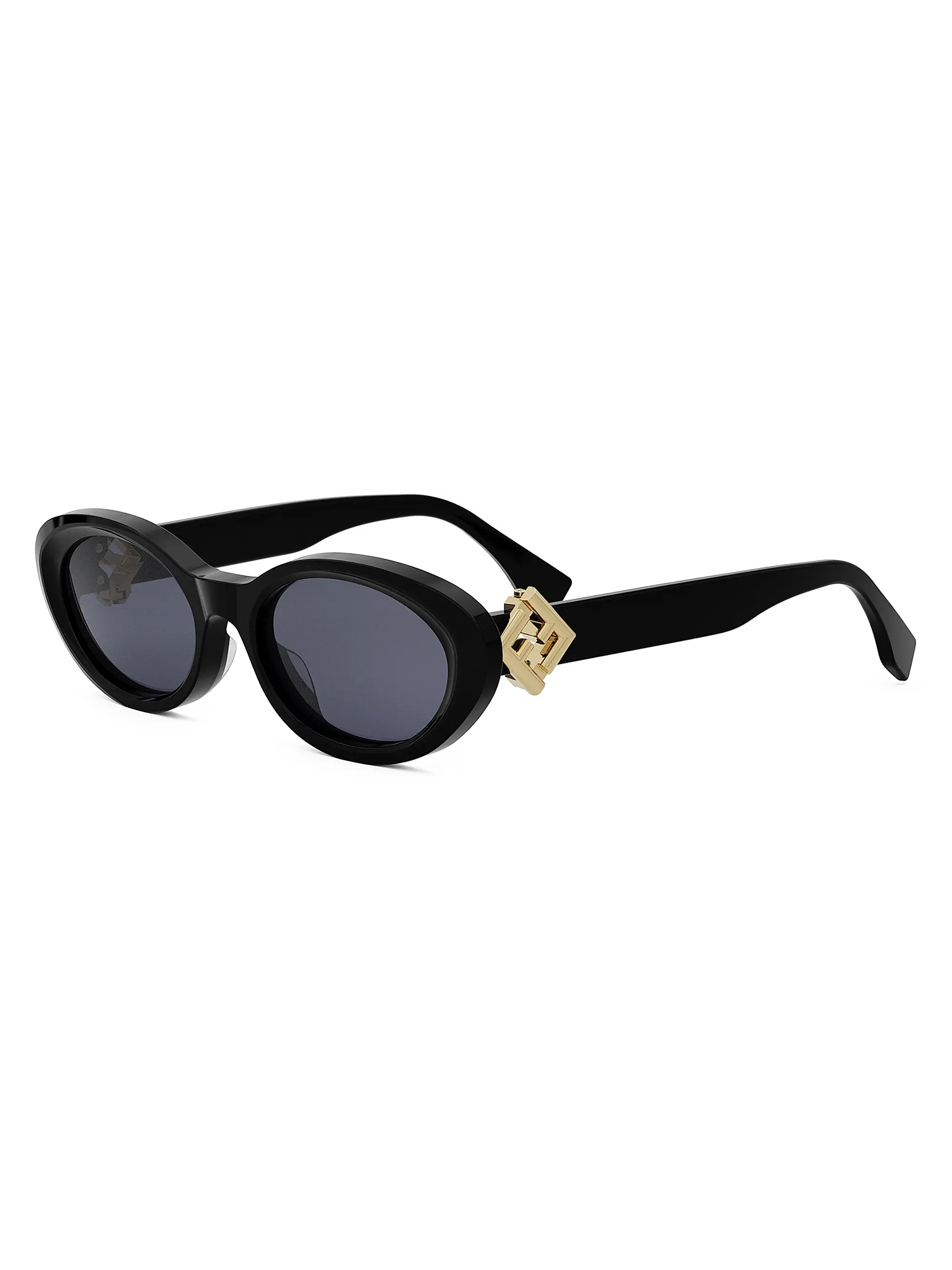Diamond Black 53MM Oval Sunglasses | Saks Fifth Avenue