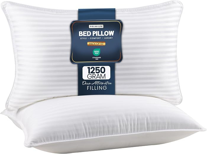 Utopia Bedding Bed Pillows for Sleeping King Size (White), Set of 2, Down Alternative Pillow for ... | Amazon (US)